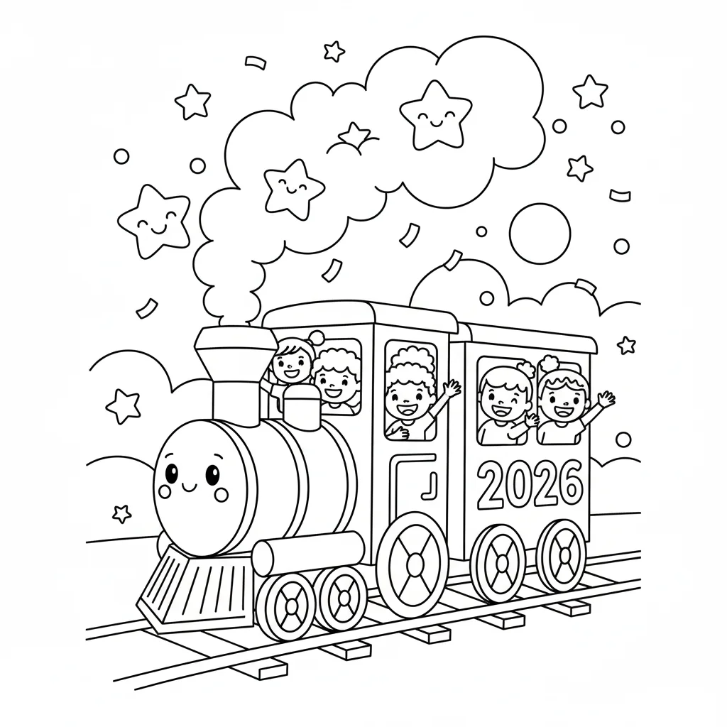 2026 with Party Hats