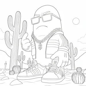 Creative Italian Brainrot Coloring Page - Free Printable