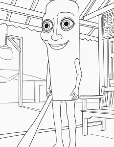 Bold Italian Brainrot Coloring Page - Free Printable