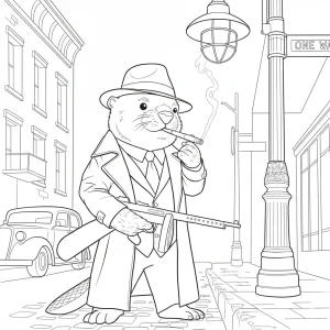 Classic Italian Brainrot Coloring Page - Free Printable