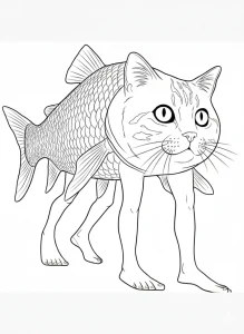 Detailed Italian Brainrot Coloring Page - Free Printable