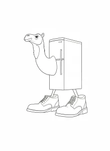 Cute Italian Brainrot Coloring Page - Free Printable