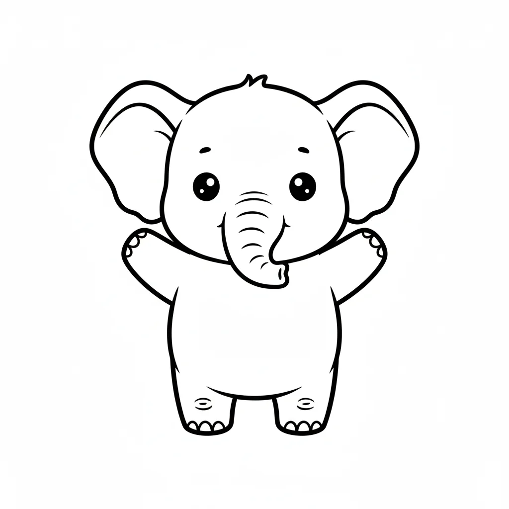 Kawaii Coloring Page of a cute bunny holding a carrot