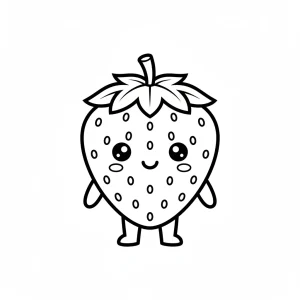 Simple Kawaii Coloring Page - Free Printable