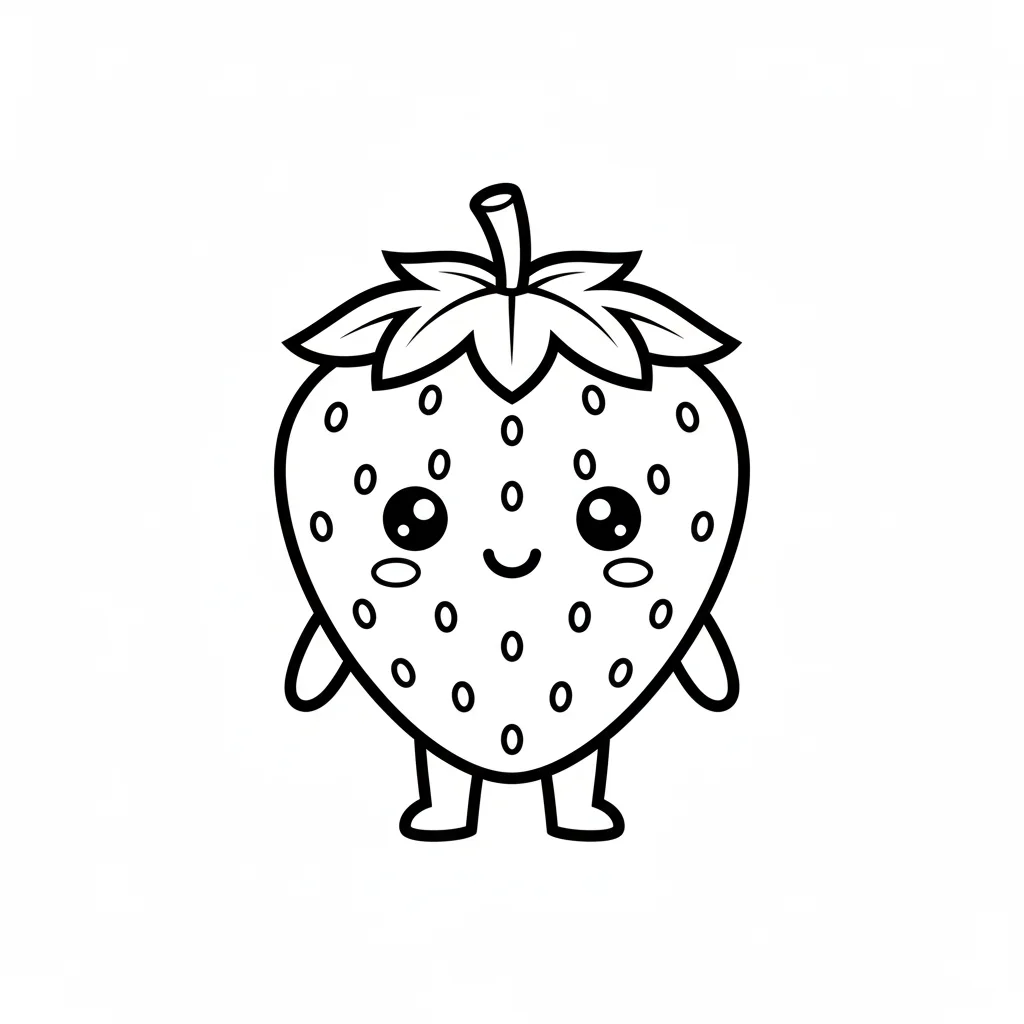 Kawaii Coloring Page of a penguin with a scarf