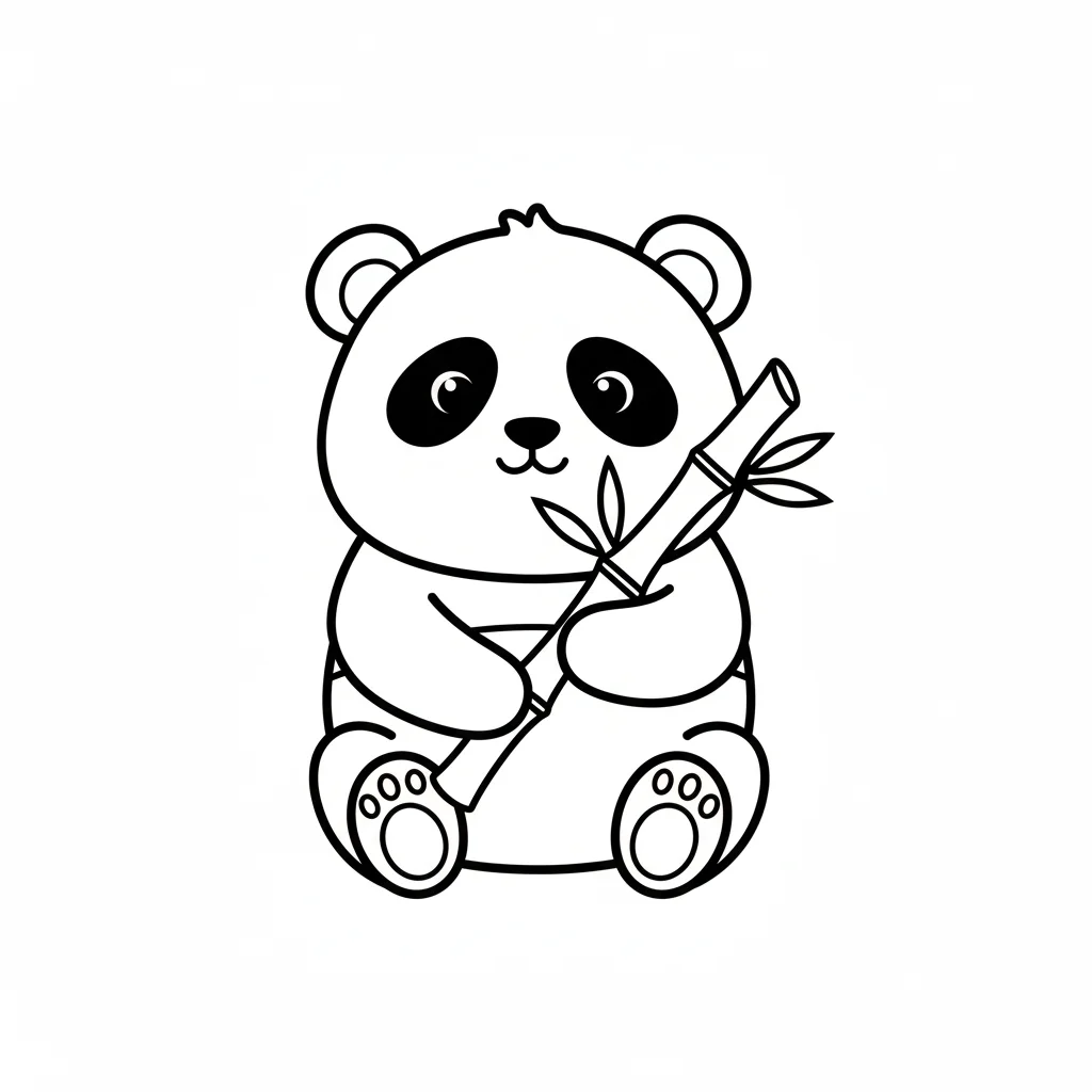 Kawaii Coloring Page of a mushroom house with a door