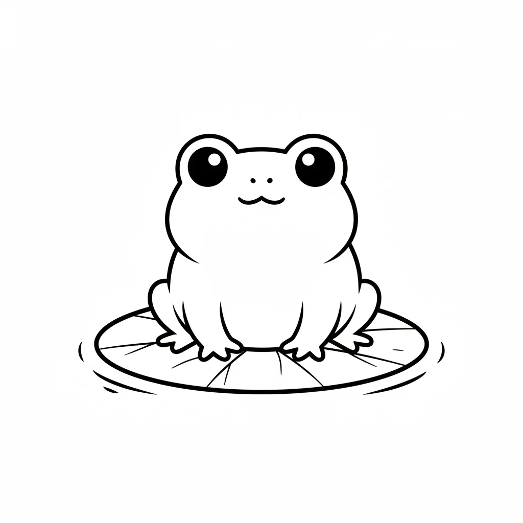 Kawaii Coloring Page of a cactus with a flower