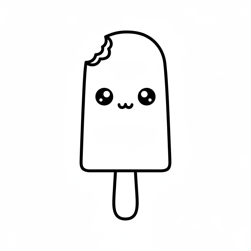 Kawaii Coloring Page of a hot air balloon