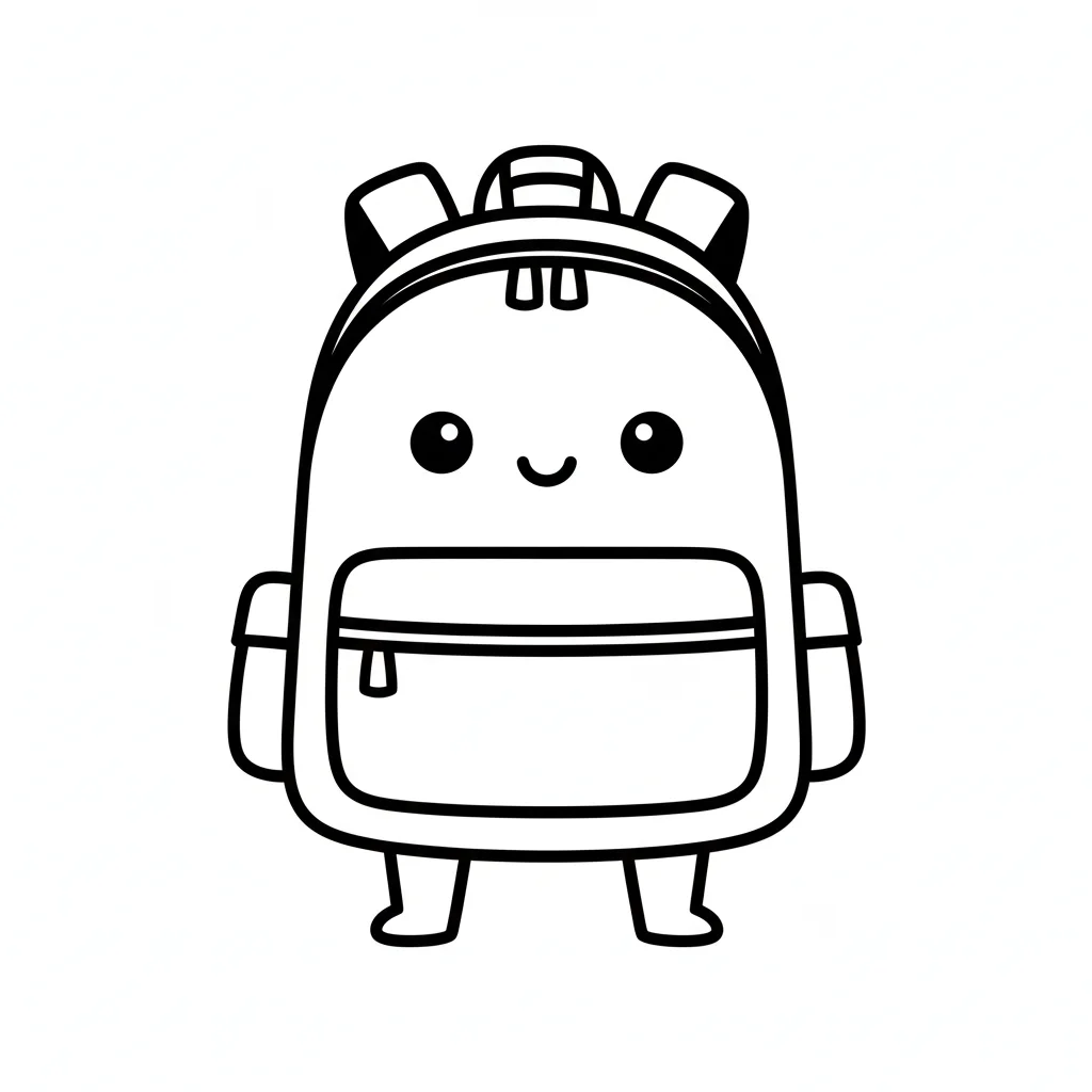 Kawaii Coloring Page of a llama with festive decorations