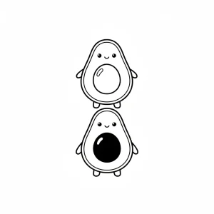 Basic Kawaii Coloring Page - Free Printable