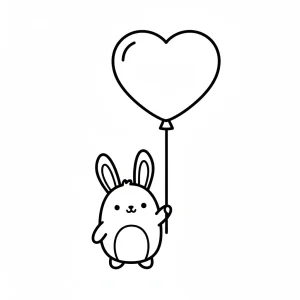 Easy Kawaii Coloring Page - Free Printable