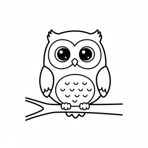 Easy Kawaii Coloring Page - Free Printable