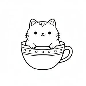 Basic Kawaii Coloring Page - Free Printable