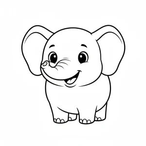 Easy Animals Coloring Page - Free Printable