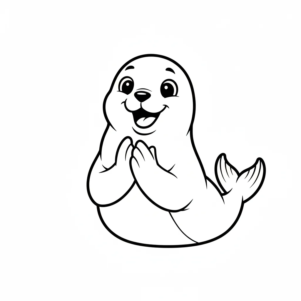 Gentle elephant coloring sheet - free jungle animal PDF