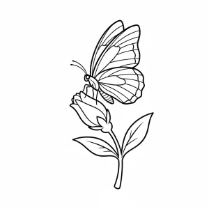Cute Butterfly Printable Coloring Page - Free Printable