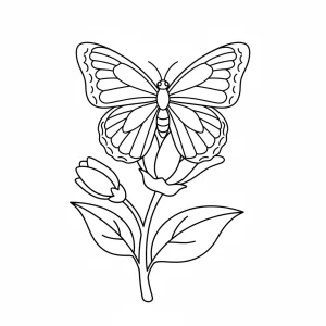 Simple Butterfly Printable Coloring Page - Free Printable