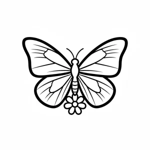 Easy Butterfly Printable Coloring Page - Free Printable