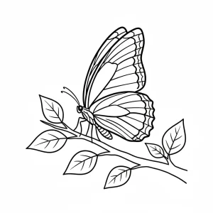 Kids Butterfly Printable Coloring Page - Free Printable