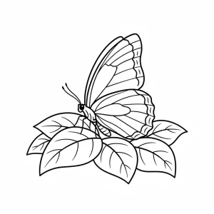Outlined Butterfly Printable Coloring Page - Free Printable