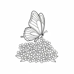 Cute Butterfly Printable Coloring Page - Free Printable