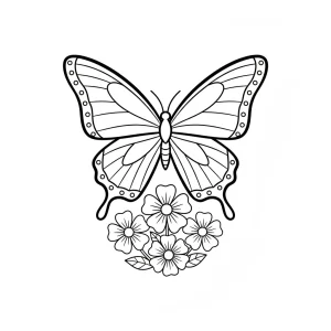 Cartoon Butterfly Printable Coloring Page - Free Printable