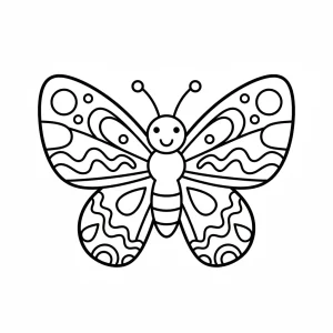 Bold Butterfly Printable Coloring Page - Free Printable