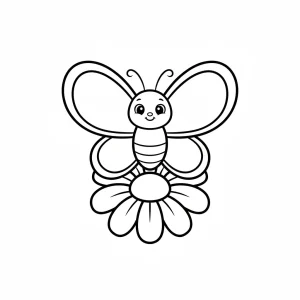 Basic Butterfly Printable Coloring Page - Free Printable