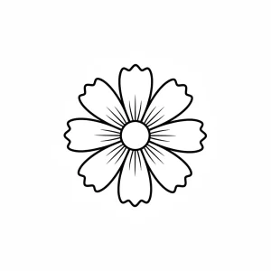 Cartoon Printable Flower Kids Coloring Page - Free Printable