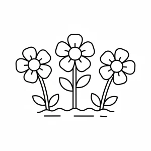 Easy Printable Flower Kids Coloring Page - Free Printable