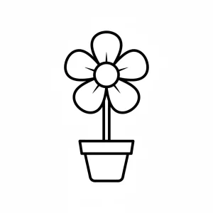 Printable Flower Kids Coloring Page - Free Printable