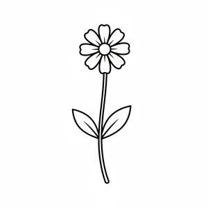 Creative Printable Flower Kids Coloring Page - Free Printable
