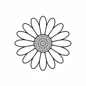 Outlined Printable Flower Kids Coloring Page - Free Printable