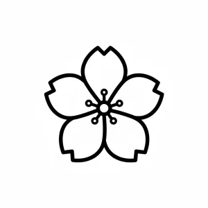 Bold Printable Flower Kids Coloring Page - Free Printable