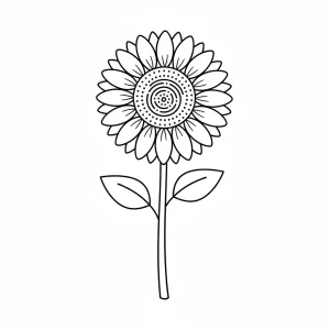 Easy Printable Flower Kids Coloring Page - Free Printable