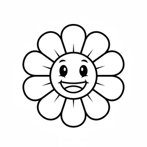Printable Printable Flower Kids Coloring Page - Free Printable