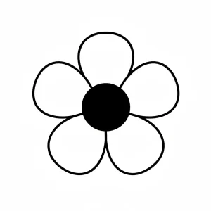 Classic Printable Flower Kids Coloring Page - Free Printable