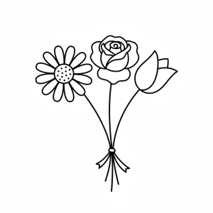Detailed Printable Flower Kids Coloring Page - Free Printable