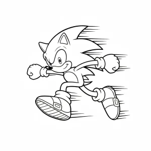 Simple Sonic Printable Coloring Page - Free Printable