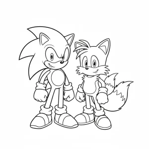 Outlined Sonic Printable Coloring Page - Free Printable