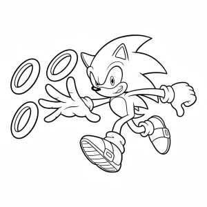 Cartoon Sonic Printable Coloring Page - Free Printable