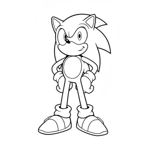 Kids Sonic Printable Coloring Page - Free Printable