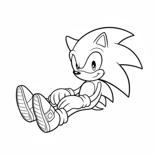 Easy Sonic Printable Coloring Page - Free Printable