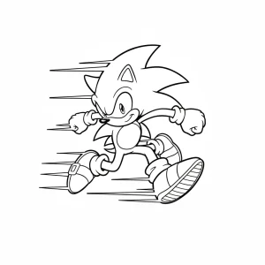 Simple Sonic Printable Coloring Page - Free Printable