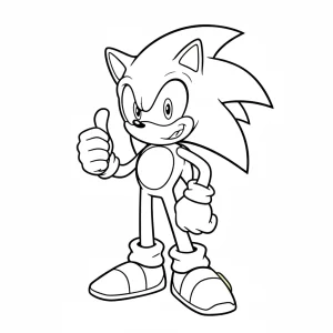 Cute Sonic Printable Coloring Page - Free Printable