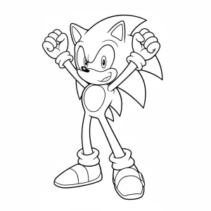 Detailed Sonic Printable Coloring Page - Free Printable