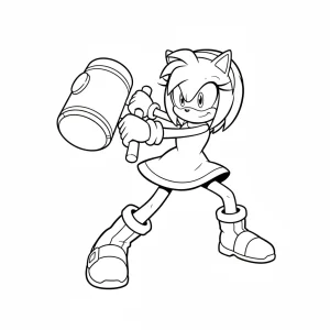 Cute Sonic Printable Coloring Page - Free Printable