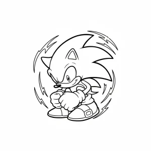 Cartoon Sonic Printable Coloring Page - Free Printable