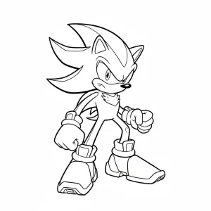 Bold Sonic Printable Coloring Page - Free Printable