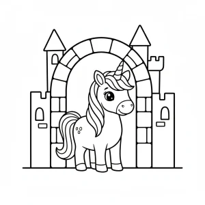 Cartoon Unicorn Printable For Kids Coloring Page - Free Printable